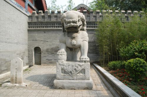 Liūtas,  Statula,  Kinija,  Kiniškojo Stiliaus Liūto Statula