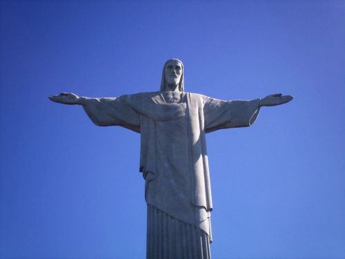 Krikščionis, Rio De Žaneiras, Brazilija, Atpirkėjas, Pietų Amerika, Atogrąžų, Mėlynas, Statula, Akmuo