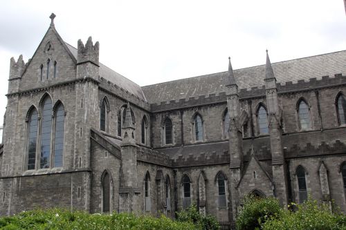 Christchurch, Dublin, Airija, Katedra, Architektūra, Gotika, Plyta, Eksterjeras, Airiškas, Orientyras