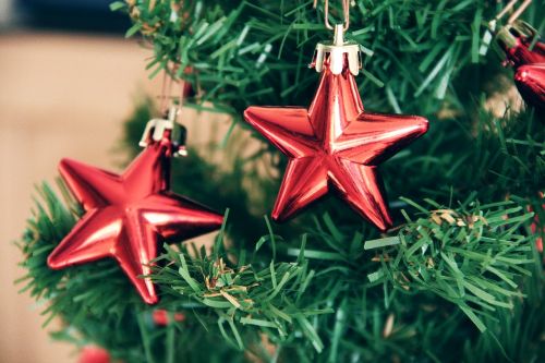 Kalėdos, Medis, Žvaigždės, Dekoracijos