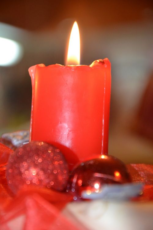 Kalėdos, Raudona, Žvakė, Ornamentas, Žiema