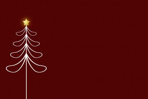 Kalėdinis Atvirukas, Raudonas Fonas, Kalėdos, Pasveikinimas, Linksmų Kalėdų, Medis