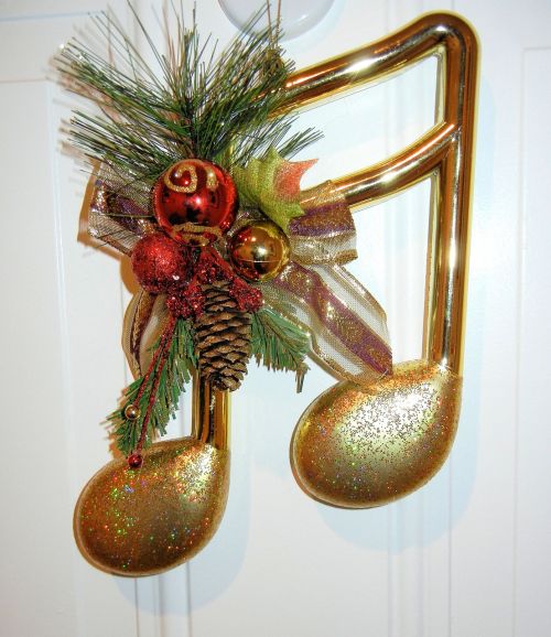 Kalėdų Durų Ornamentas, Muzika, Pušis, Uogos