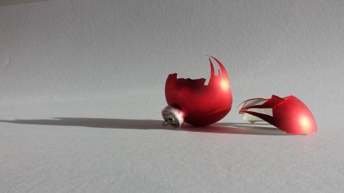 Kalėdinis Ornamentas,  Sunaikintas,  Raudona Kalėdų Eglutė