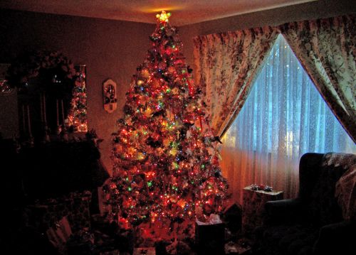 Kalėdos,  Xmas,  Medis,  Dekoracijos,  Žibintai,  Kalėdų Eglutė