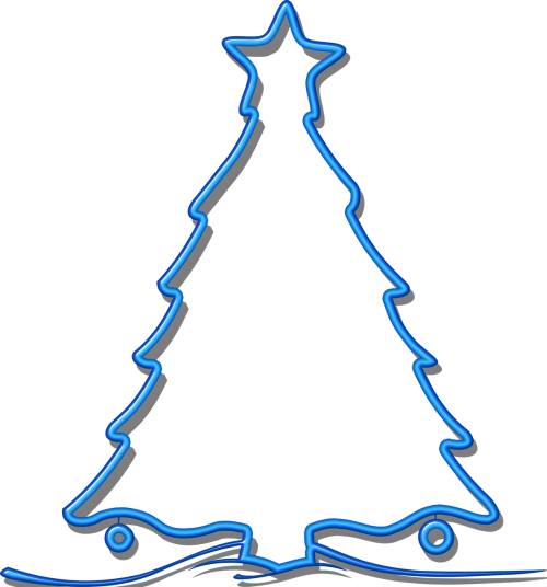 Kalėdų Eglutė, Kalėdos, Medis, Mėlynas