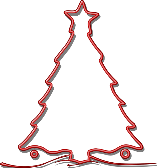Kalėdų Eglutė, Kalėdos, Medis, Raudona