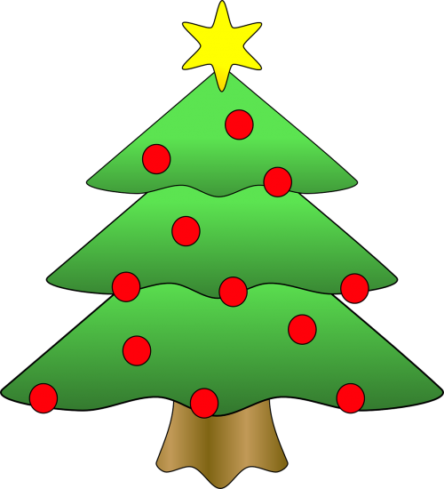 Kalėdų Eglutė, Žvaigždė, Medis, Kalėdos, Xmas, X-Mas, Nemokama Vektorinė Grafika