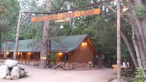 Christopheras,  Upelis,  Az,  Arizona,  Kajutės,  Pateikti,  Įėjimas,  Christopher Creek Lodge