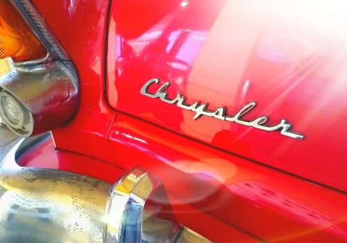 Chrysler, Vintage, Klasikinis, Automobilis, Automobilis, Automatinis, Variklis, Raudona, 1950S