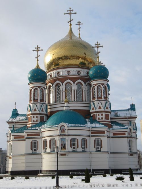 Bažnyčia, Omskas, Rusija, Svogūnų Kupolas