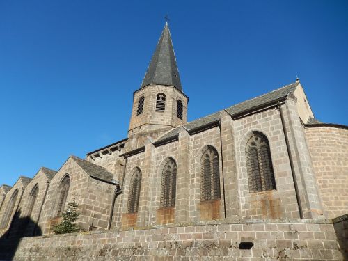 Bažnyčia, Kaimas, Auvergne, Senas Kaimas, France