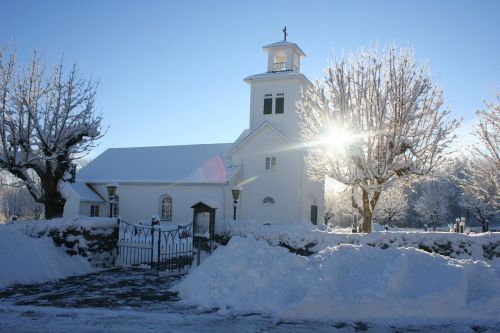 Bažnyčia, Saulės Šviesa, Žiema