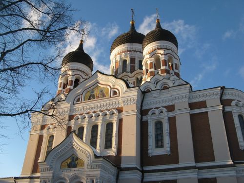 Bažnyčia, Rusų, Ortodoksas, Religija, Architektūra, Orientyras, Tallinn, Kupolas, Estonia