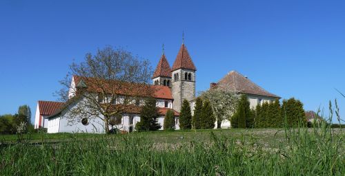 Bažnyčia, Reichenau, Ežero Konstanta, Reichenau Sala, Pavasaris