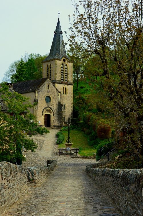 Bažnyčia, Tiltas, Belcastel, Aveyron, Paminklas, Pierre