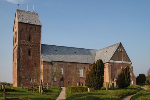 Bažnyčia, St Johannis, Nieblum, Föhr, Nordfriesland, Wadden Jūra