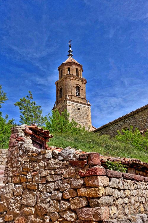Bažnyčia, Spire, Albarracinas, Vaizdingas, Kraštovaizdis, Tradicinis