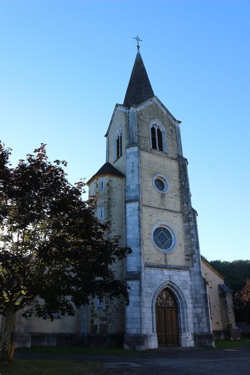 Bažnyčia, Kaimas, France, Krikščionis, Varpinė, Pietvakarius, Béarn, Bastide