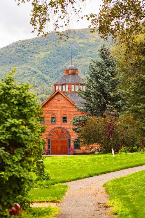 Bažnyčia, Kraštovaizdis, Architektūra, Religija, Alaska, Ortodoksas