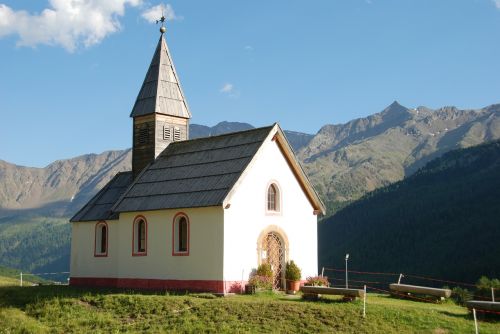 Bažnyčia, Koplyčia, Krikščionis, Kalnai, Alpių, Val Senales, Maso Corto