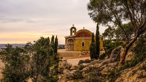Bažnyčia, Kraštovaizdis, Peizažas, Popietė, Ayios Epifanios, Ayia Napa, Kipras