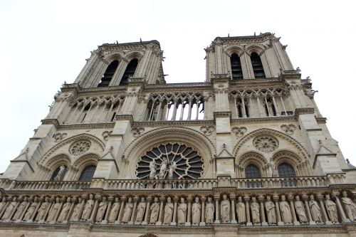 Bažnyčia, Paris, Notre Dame, France, Torres, Fasadas