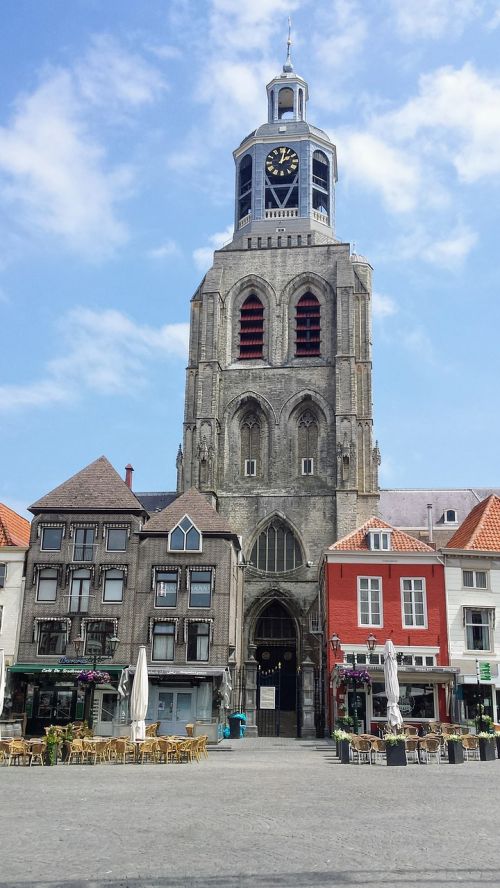 Bažnyčia, Nyderlandai, Bergen Op Zoom, Religija, Bokštas, Pastatas, Architektūra, Istorinis
