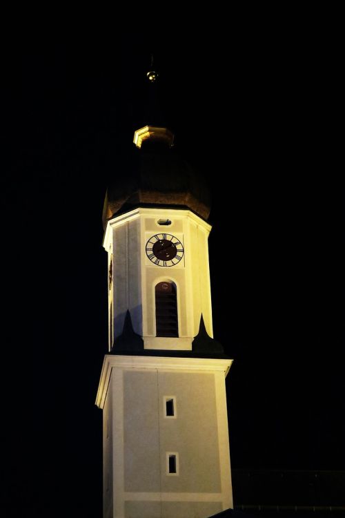 Bažnyčia, Bažnyčios Laikrodis, Naktis, Bokštas, Religija
