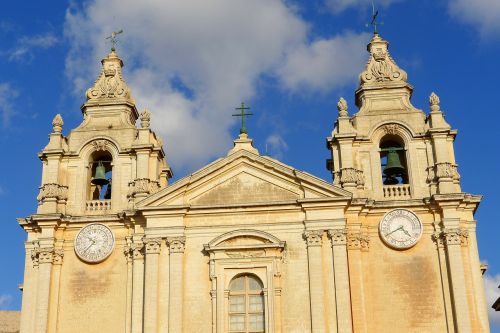 Bažnyčia, Bokštas, Krikščionybė, Laikrodis, Religija, Katedra, Malta, Gozo