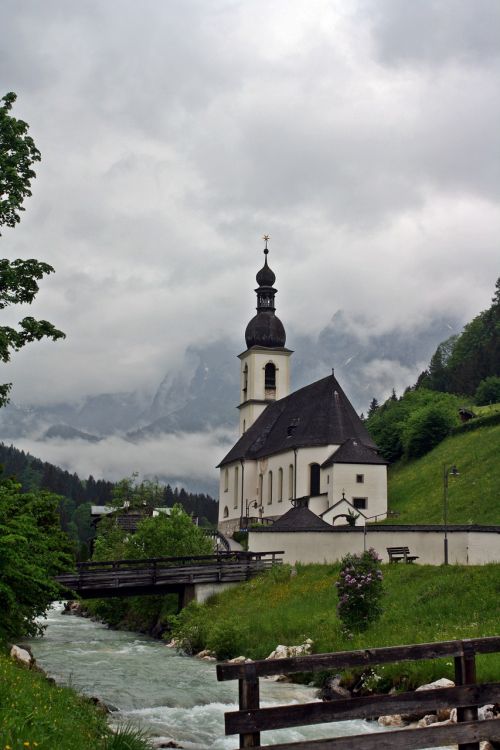Bažnyčia, Koplyčia, Viršutinė Bavarija, Berchtesgaden Šalis, Alpių Žygiai, Pasivaikščiojimas, Bloga Oro Fotografija
