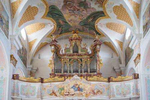 Bažnyčia, St Peter Ir Paul, Deggendorfas, Organas, Bavarija, Vokietija, Katalikų