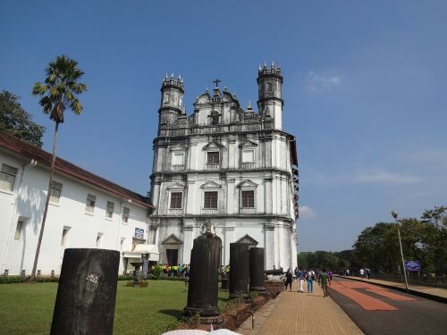 Bažnyčia, Istorinis, Goa, Pastatas, Indija, Architektūra