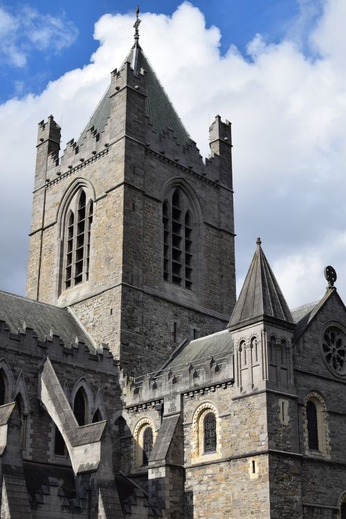 Bažnyčia, Bokštas, Pilka, Kristaus Bažnyčios Katedra, Dublin, Airija, Katedra