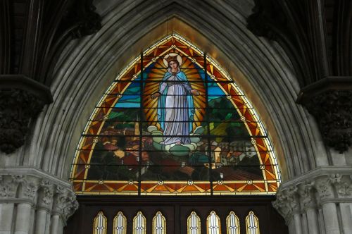Bažnyčia, Langas, Vitražas, Brandschildering, Religija, Marija, Madonna, Plombières, France