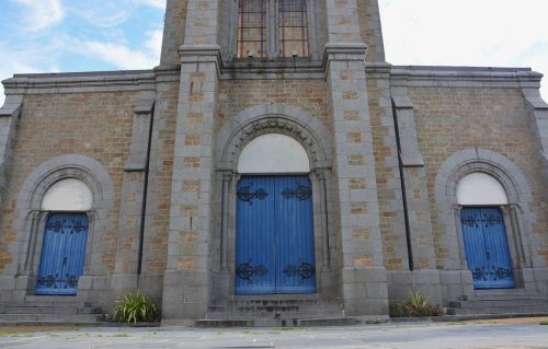 Bažnyčia, Portal Ročbonne Bažnyčia, Britain France Door Blue, Paveldas, Senovinis Paminklas, Medis Mėlynas, Turizmo Miestas, Šalia Saint Malo