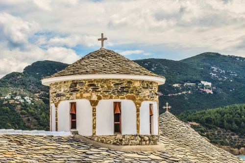Bažnyčia, Kupolas, Ortodoksas, Religija, Krikščionybė, Sala, Graikų Kalba, Sporadai, Viduržemio Jūros, Architektūra, Skopelos, Graikija
