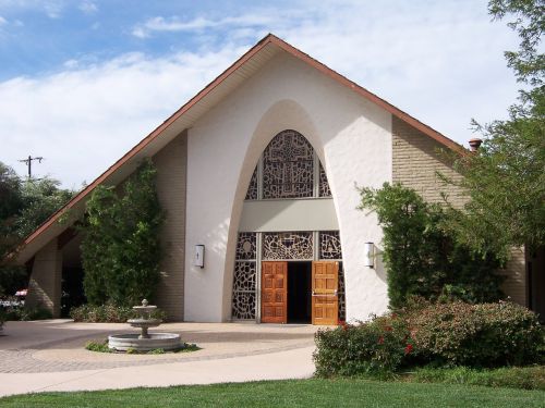 Bažnyčia, Vyskupas, Lauke, Architektūra, Durų, Kalifornija