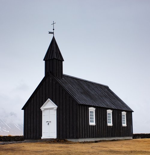 Bažnyčia,  Statyba,  Nuotaika,  Juodos Spalvos,  Paprastas,  Islandija,  Tradicinis