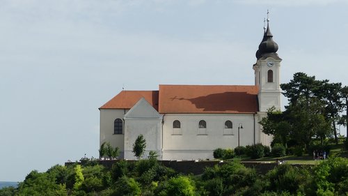 Bažnyčia,  Tihany,  Vengrija,  Architektūros,  Bažnyčia Bokštas,  Vienuolynas,  Krikščionybė,  Balatono Ežeras,  Abbey,  Pastatas