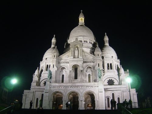 Bažnyčia, Sacrekoeuras, Architektūra, Paris, Naktis, Paminklas, France