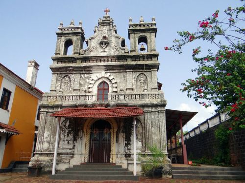 Bažnyčia, Terekhol Fortas, Pastatytas 17 A. Goa, Indija