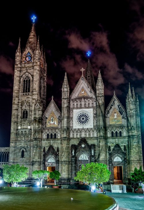 Bažnyčia, Naktinė Fotografija, Pastatai, Šventyklos, Guadalajara, Katalikų, Bokštas, Architektūra, Naktis