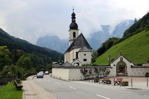 Bažnyčia, Garbinimo Namai, Viršutinė Bavarija, Ramsau, Katalikų, Architektūra, Orientyras, Krikštijimas, Turistų Atrakcijos