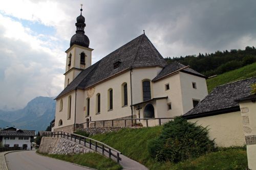 Bažnyčia, Garbinimo Namai, Viršutinė Bavarija, Ramsau, Katalikų, Architektūra, Orientyras, Krikštijimas, Turistų Atrakcijos
