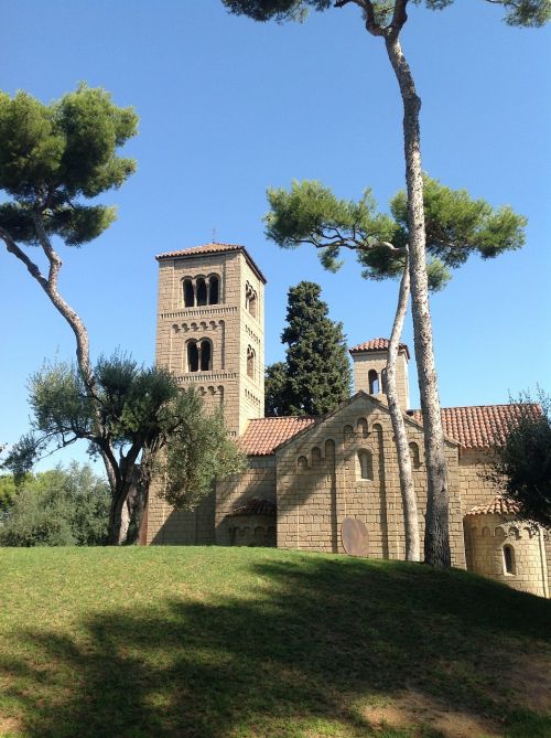 Bažnyčia, Ispanų Kaimas, Barcelona, Parkas, Romanesque