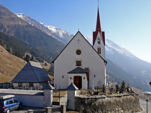 Bažnyčia, Saulė, Rytų Tyrol, Austria, Bokštas, Dangus, Krikščionybė, Kalnas
