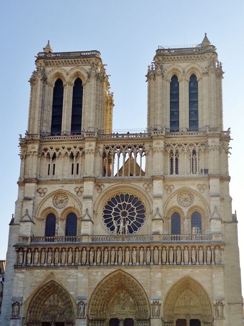 Bažnyčia, Katedra, Notre-Dame, Paris, Kapitalas, France, Architektūra