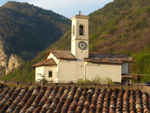 Bažnyčia, Bokštas, Pregasina, Garda, Italy, Senas