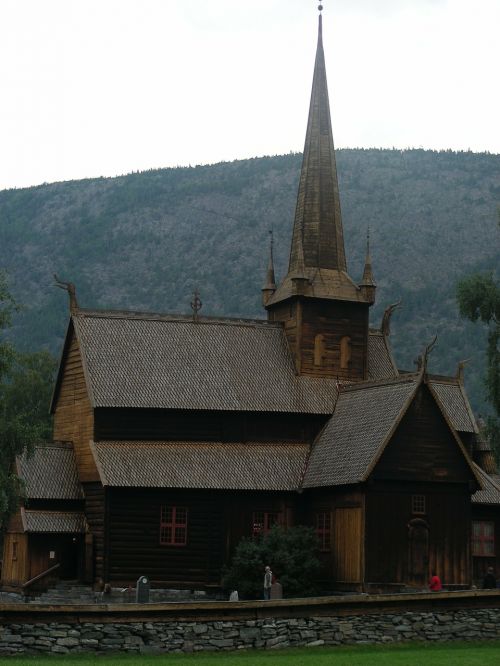 Bažnyčia, Medinė Bažnyčia, Norvegija, Lom
